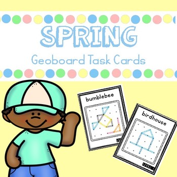 Preview of Free Spring Geoboards Task Cards