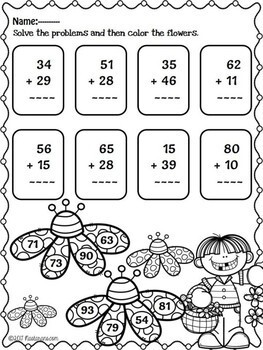 Free Spring Math Worksheets by Nastaran  Teachers Pay Teachers