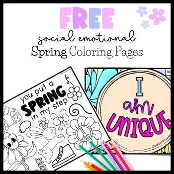 Preview of Free Spring Mindful Coloring Pages for Morning Work