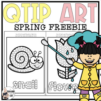 Preview of Free Spring QTip Painting Craft Sampler | Spring Dot Art
