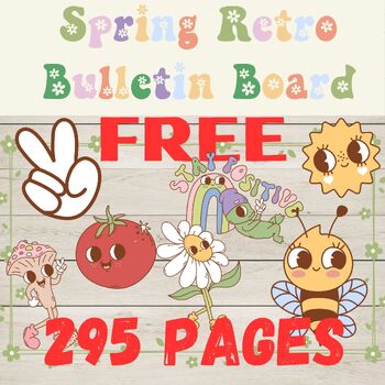 Preview of Free Spring Retro Bulletin Board