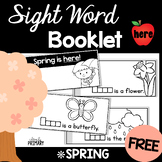 Free Spring Sight Word Interactive Reader: here