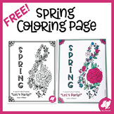 Free - Spring Treble Clef Coloring Page - Freebie