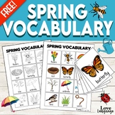 Free Spring Vocabulary Cards | Speech Therapy