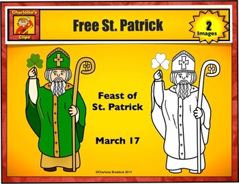 Preview of Free Saint Patrick Clip Art from Charlotte's Clips: Catholic - Christian Series