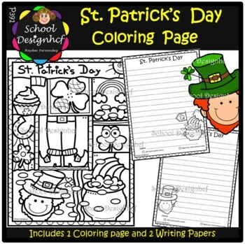 st patrick's day  coloring pageschool designhcf