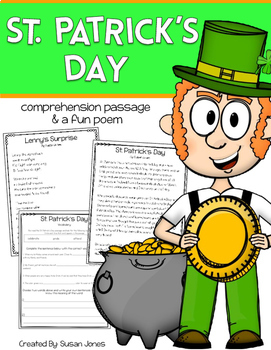 Preview of Free St. Patrick's Day Comprehension and Poem