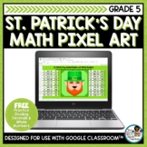 Free St. Patrick's Day Math Pixel Art | Dividing Decimals