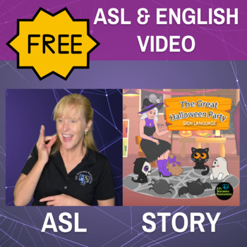 Preview of Free Storytelling ASL: The Great Halloween Party - Read-Aloud - Halloween Story