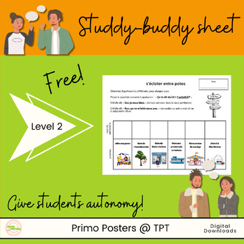 Preview of Free Studdy Buddy/Partner sheet level 2