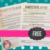 FREE Substitute Form | Great for Substitute Emergency Bind