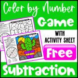 Free Subtraction Color by Number Game: Bonus Subtraction C