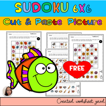 Preview of Free Sudoku 6x6, Coding Unplugged, Logic puzzles 3rd grade - logic puzzles 5th