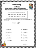 Free:  Suffixes Worksheet