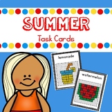 Free Summer Building Brick Task Cards