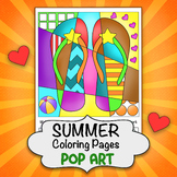 Free Summer Coloring Page | Pop Art Coloring Sheet | Summer Craft