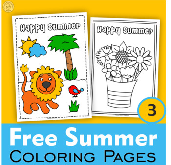 Preview of Free Summer Coloring pages