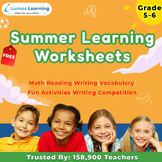Free Summer Learning Printable Worksheets for Grades 5 to 6