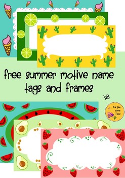 Free Summer Motive Name s And Frames Clipart By For The 100th Time