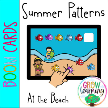 Preview of Free Summer Patterns BOOM Cards™️ Learning
