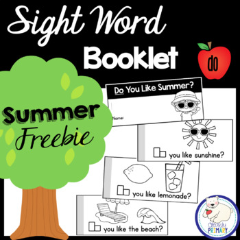 Preview of Free Summer Sight Word Interactive Reader: do