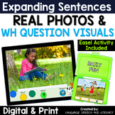 Speech Therapy, Real Photo Scenes, WH Question Visuals, Ex