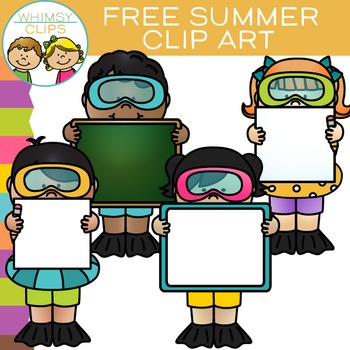 Preview of Free Summer Kids Clip Art