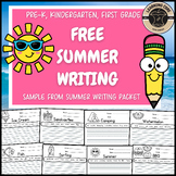 Free Summer Writing Worksheets Free Summer School PreK Kin