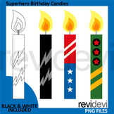 Free Superhero Clip Art - Birthday Candles Clipart Freebie