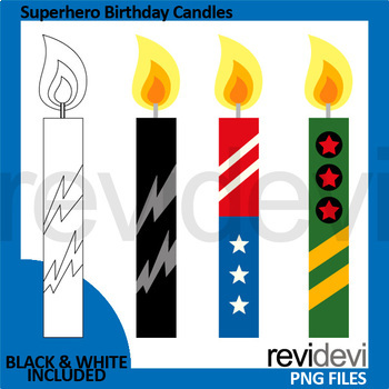 Free Superhero Clip Art Birthday Candles Clipart Freebie By Revidevi