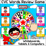 Free Superhero Quiz Wheel CVC Words Game for SmartBoards, 