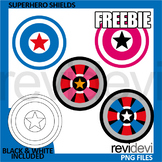 Free Superhero Shields Clip Art - Clipart Freebie - Revidevi Design