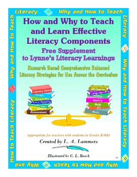 Preview of Free Supplement to Literacy Components for K-8th Teachers
