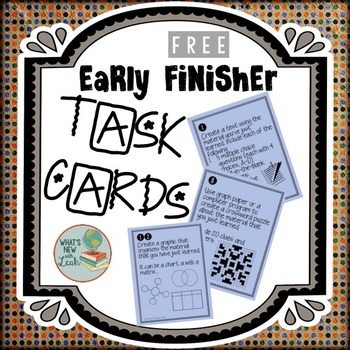 Preview of Free Task Cards For Early Finishers