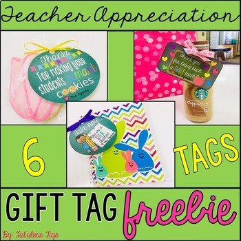 Preview of Free Teacher Appreciation Gift Tags