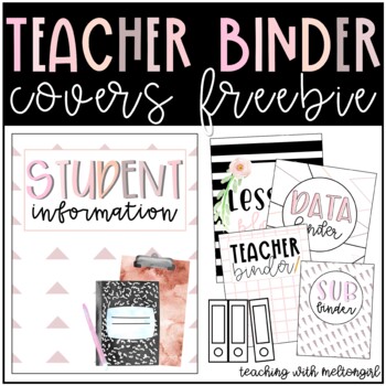 Preview of Free Binder Covers Printable | Free Teacher Binder Covers