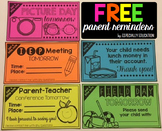 Free Teacher Handouts for Back to School (Preview)