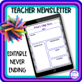 Free Teacher Newsletter Template Editable Teacher Appreciation