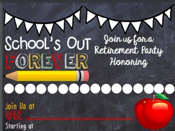 Preview of Free Teacher Retirement Party Invite