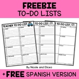 FREE Teachers To Do List Template + Spanish
