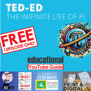 Preview of Free | Ted-Ed | The Infinite Life of Pi | Pi Day Free Activity | YouTube Guide