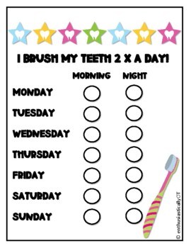 Preview of Free Teeth Brushing Chart