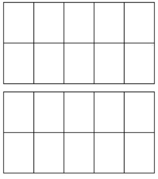 Free Ten Frame Template (Blank and Numbered) by Kaitlyn Combs | TPT