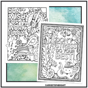 Free Growth Mindset Coloring Pages for Students | Motivational ...