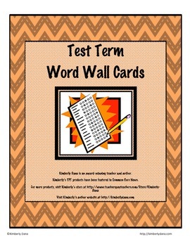 Preview of Free Test Term Word Wall Cards