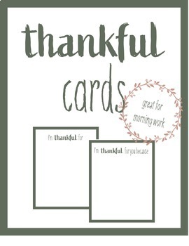 Preview of Free Thankful Cards | Staff/Student Appreciation | Fall | November