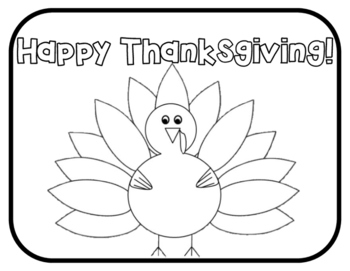 Preview of Free Thanksgiving Activities - Thanksgiving Coloring Page - Thanksgiving Free!