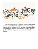 Free! Thanksgiving Booklet