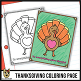 Free Thanksgiving Coloring Page with optional Bible Verse