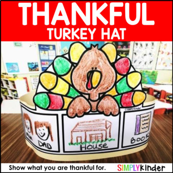 Preview of Free Thanksgiving Craft Hat, Thankful Hat, Turkey Hat for Kindergarten